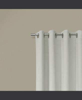 Navar Blackout Window Treatment Grommet Curtain Panel for Bedroom Livingroom 54" x White