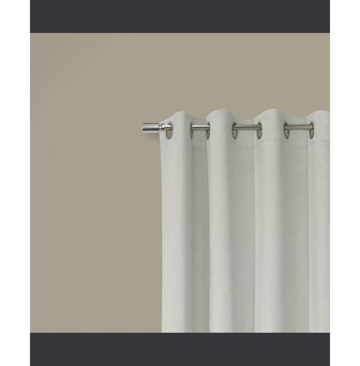Thermaplus Navar Blackout Window Treatment Grommet Curtain Panel for Bedroom Livingroom 54" x White
