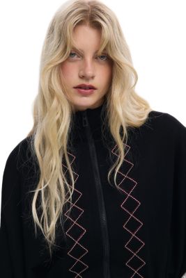 Women's Zig-zag poncho