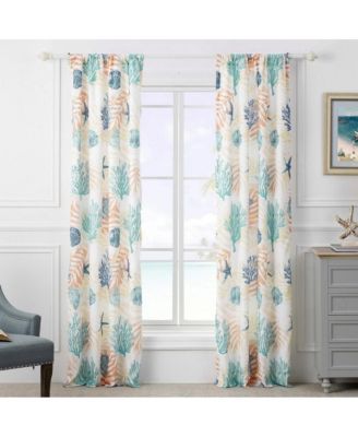 Montego Window Panel Blackout Curtain Pair 42" x 84" Aqua by Greenland Home Fashions