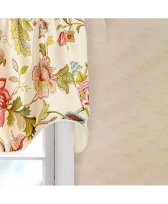 Brissac High Quality Room Darkening Natural Color Lined Scallop Window Valance - 70 x 17, Red