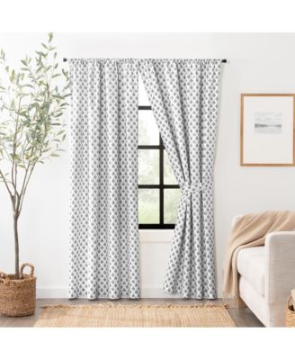 Manchester Window Treatment 3" Rod Pocket 100% Cotton Curtain Panel Pairs 100" x 63" Black