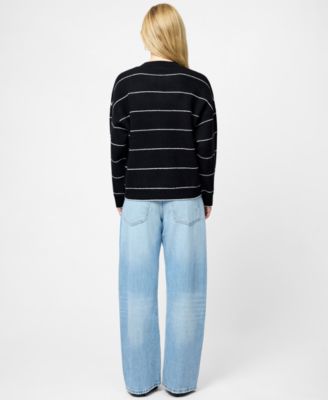 Women's Striped Long-Sleeve Sweater