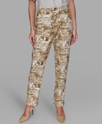KARL LAGERFELD PARIS - Women's Printed Ankle Pants