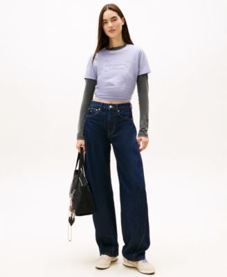 Women's Garment Dyed Script Short-Sleeve T-Shirt