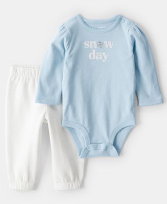 Carter's - Baby Girls 2-Piece Day Dream Snow Day Long-Sleeve Bodysuit and Pants Set