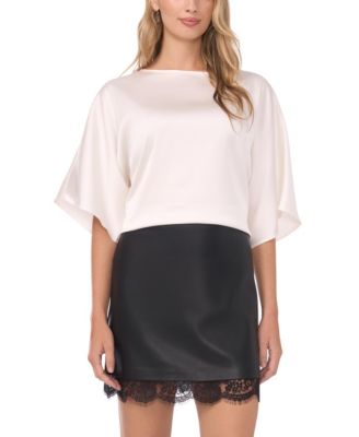 Vince Camuto - Women's Boat Neck Dolman Sleeve Top