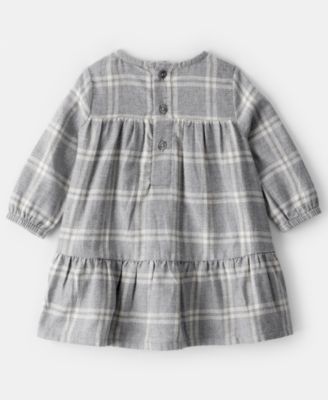 Baby Girls' Vest, Plaid Dress and Diaper Cover, 3-Piece Set