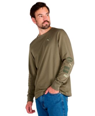 Puma - Men's Stacked Logo Long-Sleeve T-Shirt