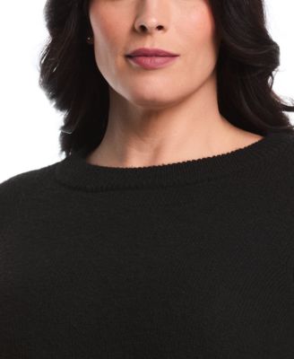 Women's Plus Size Crew Neck Novelty Long Sleeve Sweater