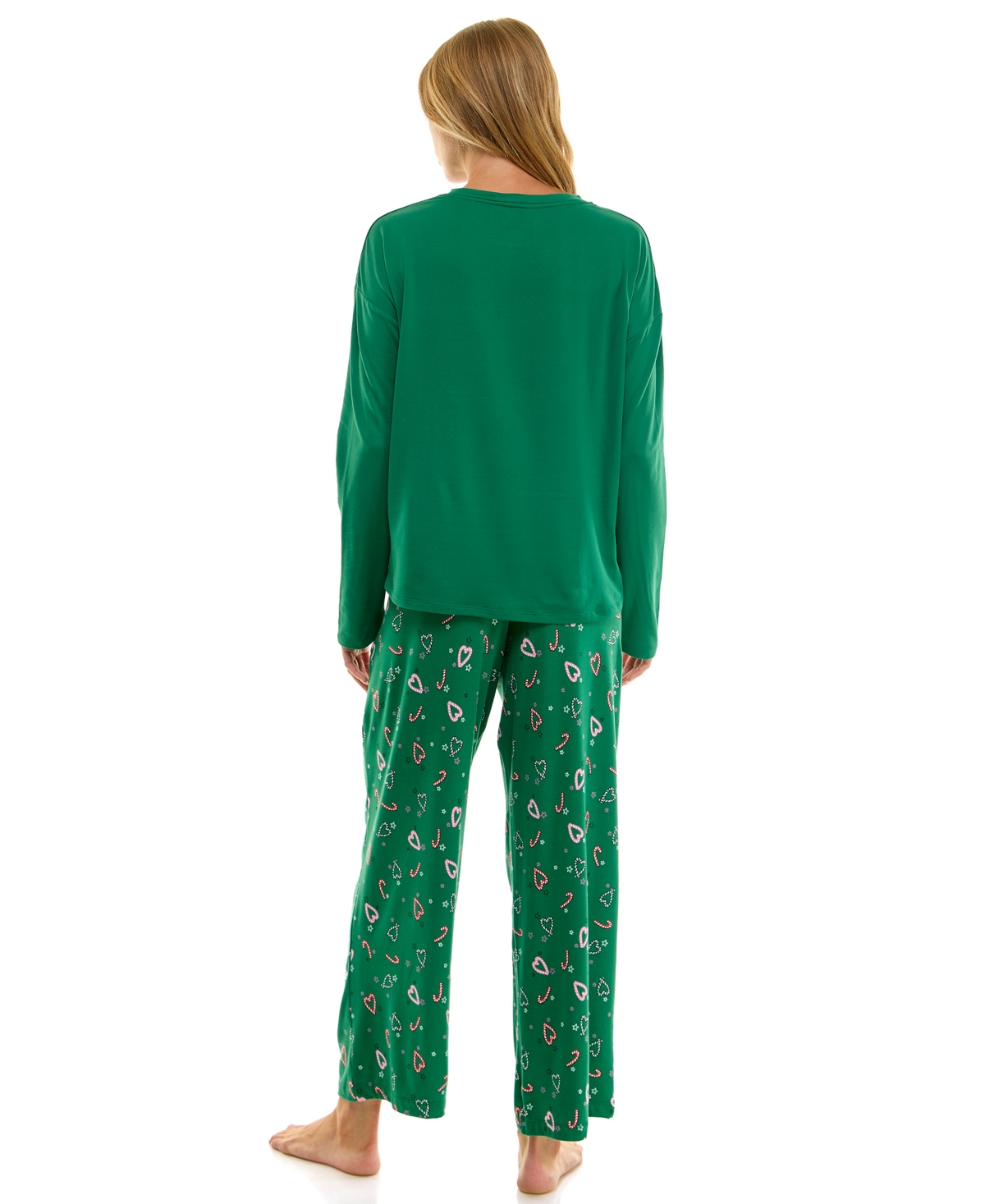 Roudelain Women's Printed Open Leg Velour Pants In Green