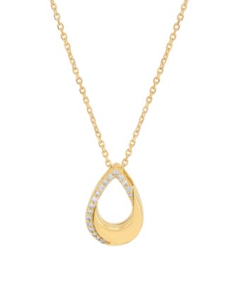 Macy's - Diamond Pendant Necklace (1/10 ct. t.w.) in 10K Yellow Gold