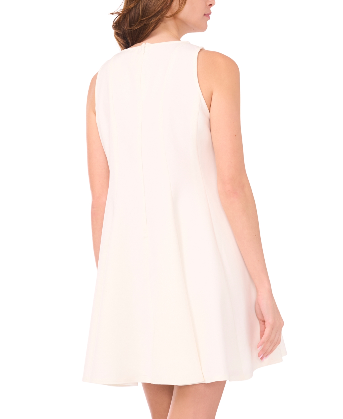 Msk Women's Sleeveless Fit & Flare Mini Dress In White