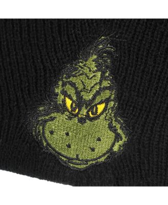 Men's Embroidery Black Acrylic Yarn Standard Cuff Beanie