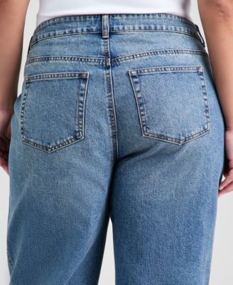 Trendy Plus Size Embellished Straight Leg Jeans, Macy's Exclusive