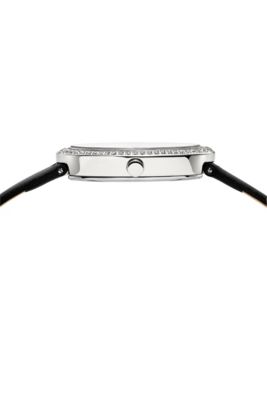 Women's Eloise Watch with Topaz Gemstone and Genuine Leather Band 1351BELL