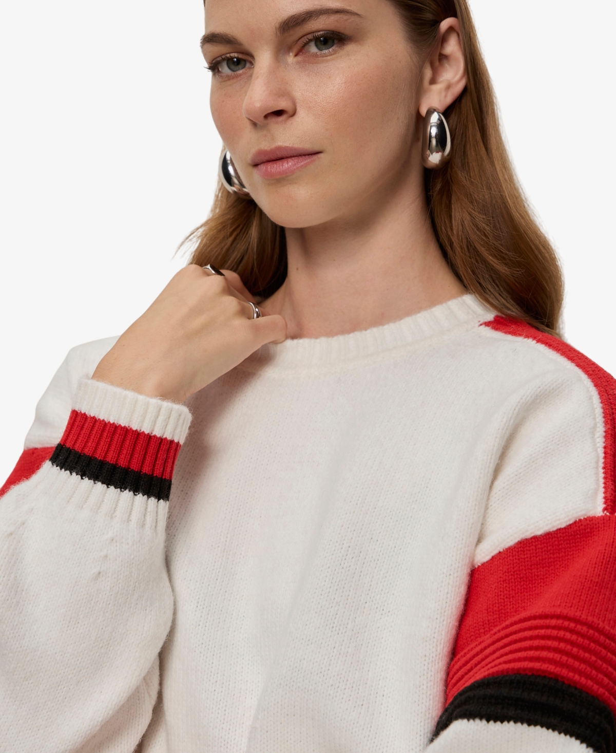 Sanctuary Women's Sporty Stripe Crewneck Sweater In Neutral