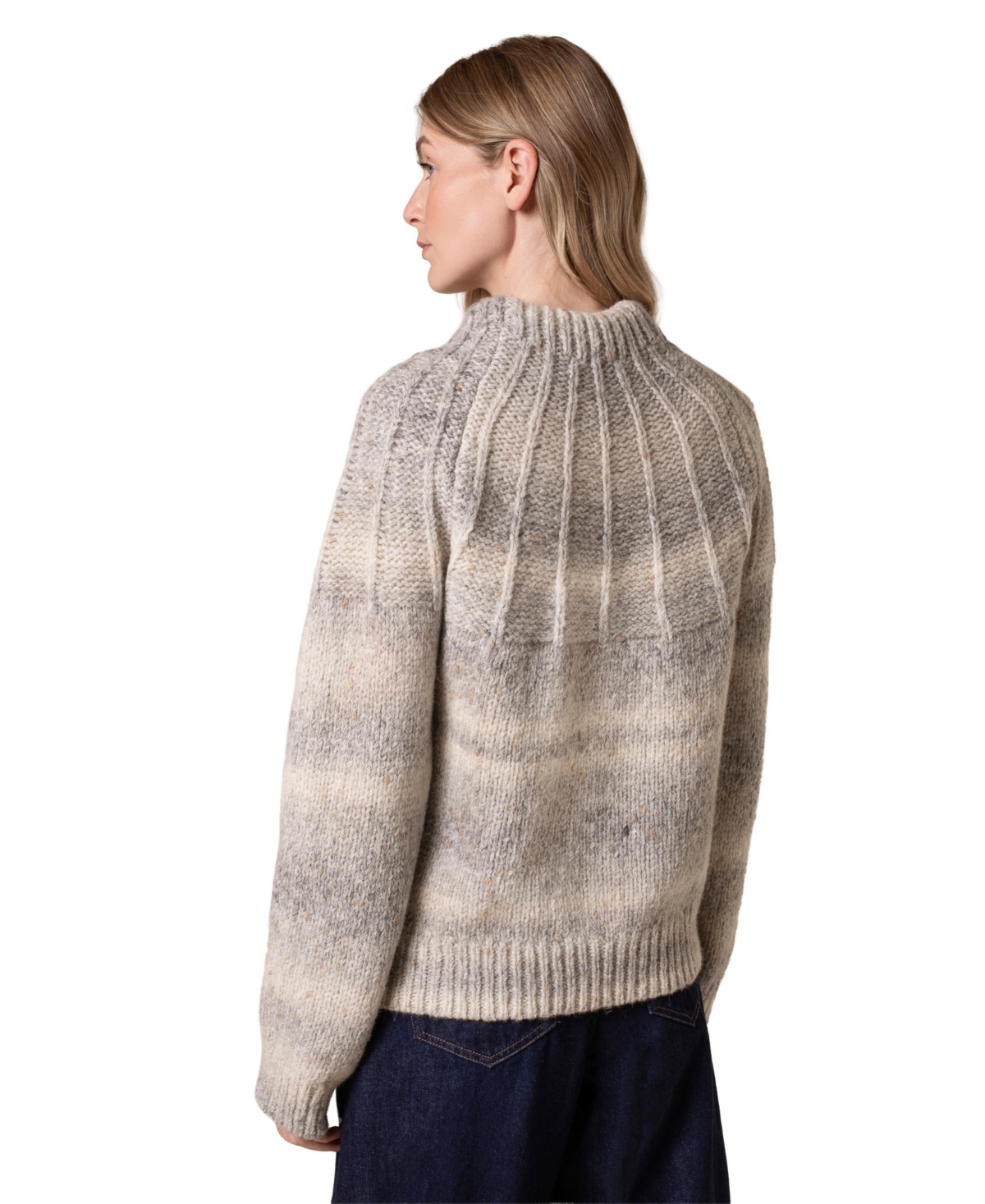 Celtic & Co. Women's Celtics Co Sunbeam Stitch Yoke Sweater