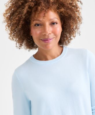 Women's Long-Sleeve Crewneck Sweater, Created for Macy's