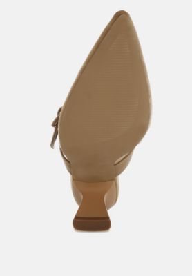 Womens Onagra Microfiber Pointy Slip-On Mules