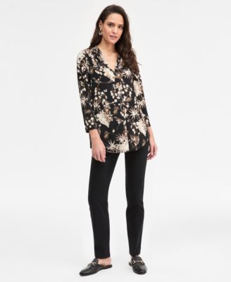 Petite Trop Ity Floral Print Top, Macy's Exclusive