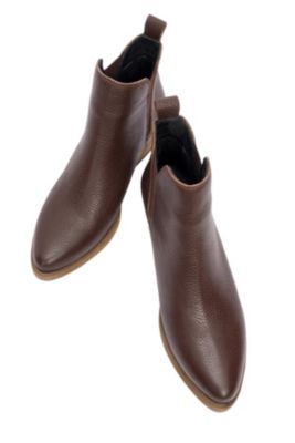 Dovena Leather Block Heel Ankle Boot (Women