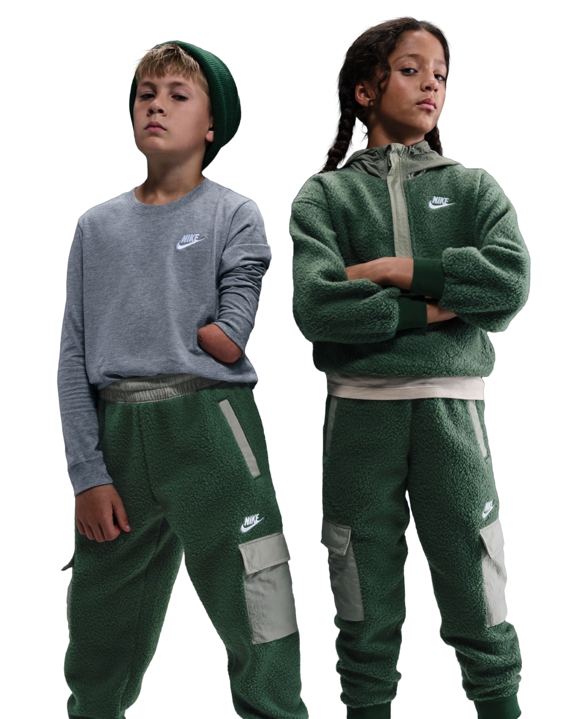 Nike Sportswear Club Fleece Big Kids' Cargo Pants In Green