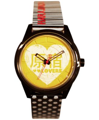 Harajuku Lovers - Unisex Black and White Printed Hearts Designed by Gwen Stefani 40mm HL2613