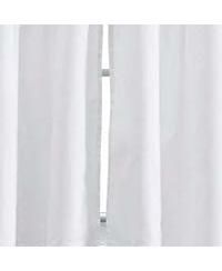 Ellis Stacey 1.5" Rod Pocket High Quality Fabric Solid Color Window Tailored Tier Pair 56"x45" White