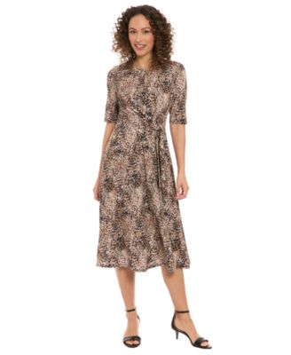 London Times - Women's Keyhole Side Tie Dress