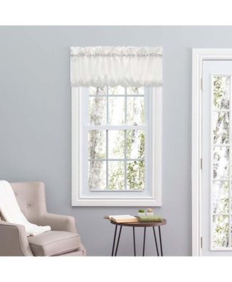 Ellis Stacey 1.5" Rod Pocket High Quality Fabric Solid Color Balloon Valance 60"x15" Ice Cream