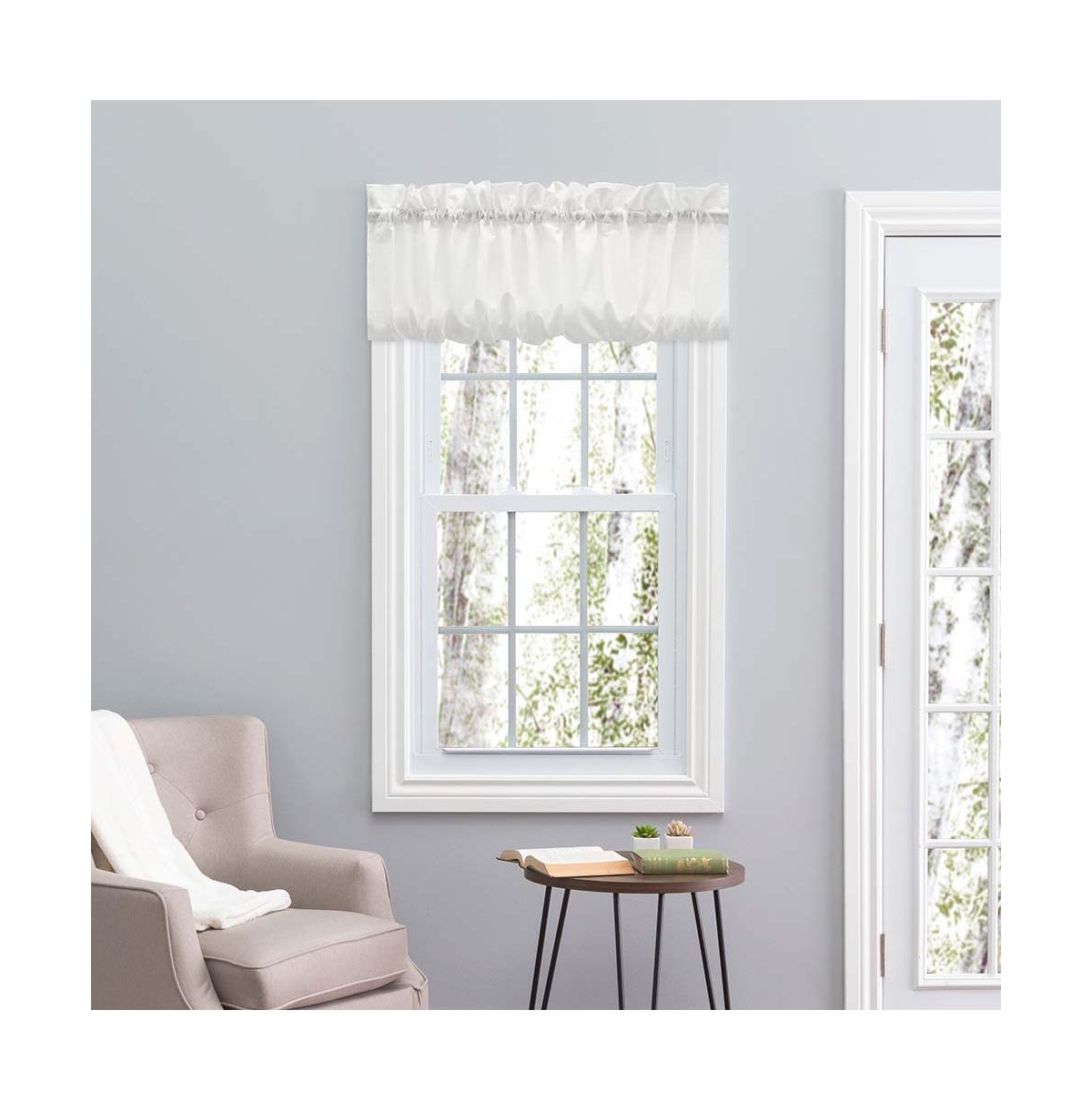 Ellis Stacey 1.5" Rod Pocket High Quality Fabric Solid Color Balloon Valance 60"x15" Ice Cream