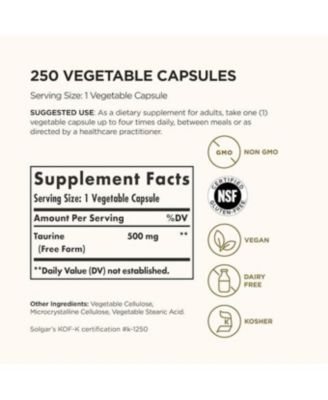 Taurine ,500 mg ,250 V Caps