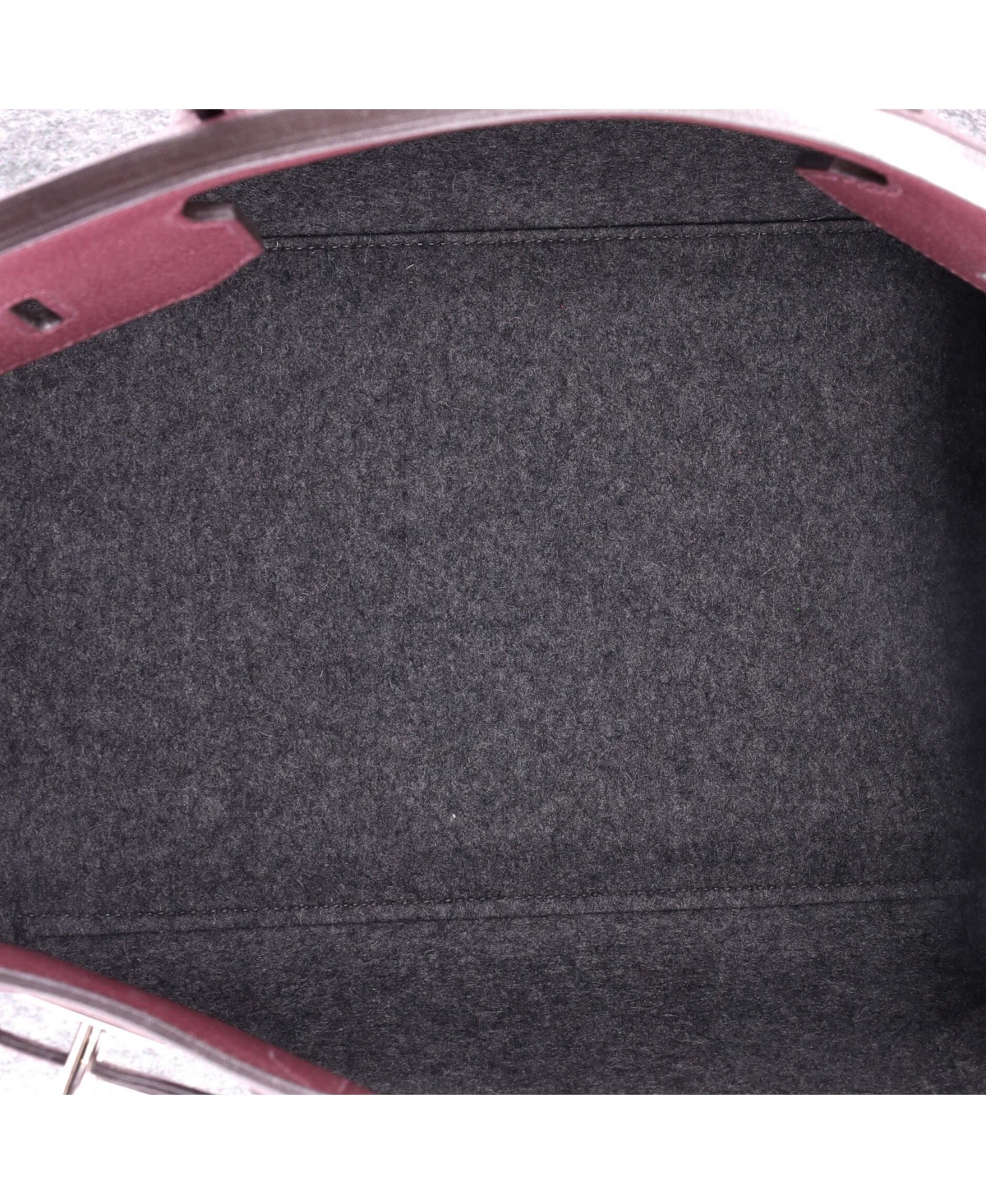 Pre-Owned Hermes 40 Go Team Hac Birkin Bag Felt and Togo with Palladium Hardware