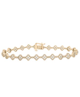 Diamond Clover Tennis Bracelet (1 ct. t.w.) in 14k White Gold or 14k Yellow Gold