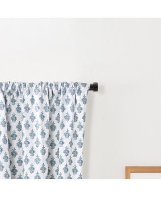 Manchester 3" Rod Pocket 100% Cotton Machine Wash and Dry Curtain Pairs 100" x 63" Blue