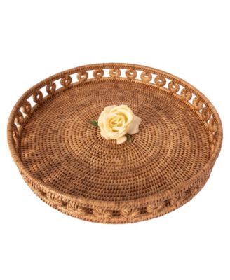 Artifacts Trading Company Rattan Round Tray – Inna Design Serveware
