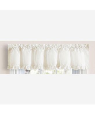 Home Classic Narrow Ruffle Rod Pocket Valance 74" x 12" Natural by Ellis Curtain