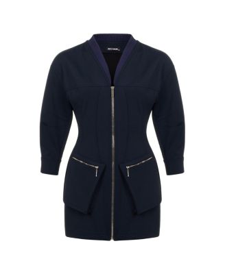 Women's Ribbed Zipper Jacket