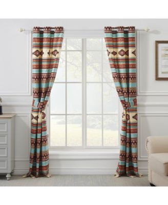 Red Rock Grommeted Blackout Curtain Panels Pair 48" x 84" Clay by Greenland Home Fashion