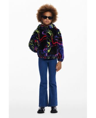 Girls's Rainbow fur jacket