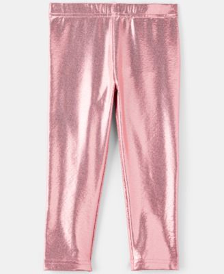 Girls' Toddler 2T-5T Pull-On Stretch Metallic Leggings
