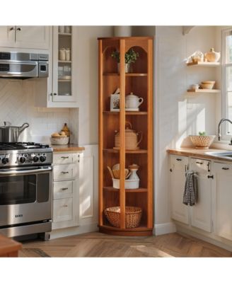 67" 1-Pc. 5-Tier Corner Kitchen Pantry Shelf with Unique Shape