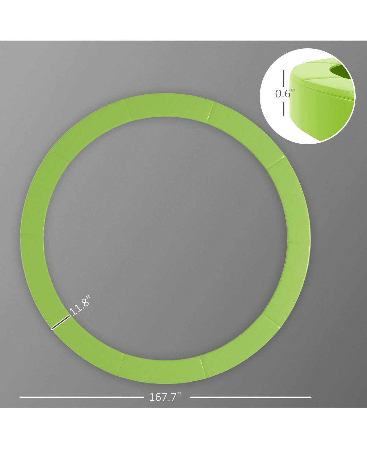 Soozier12FT Trampoline Pad Spring Cover, Waterproof,