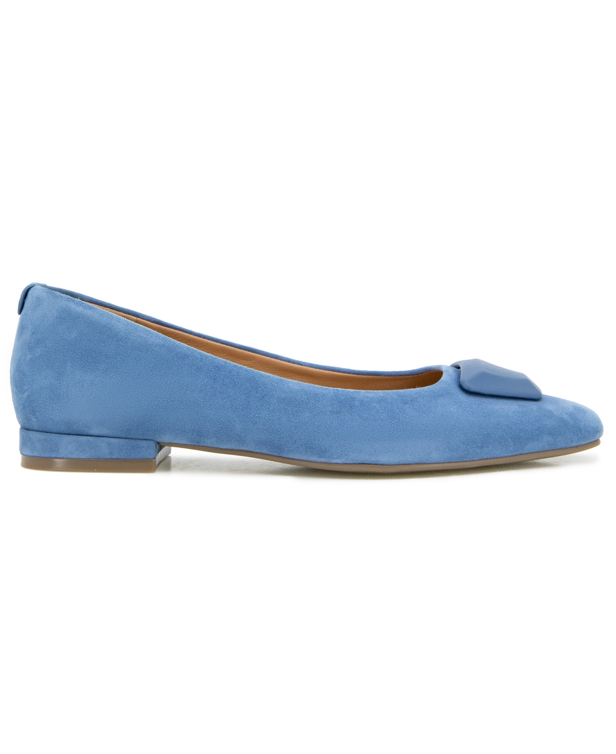 Gentle Souls Women's Hanette Square Toe Suede Flats In Blue