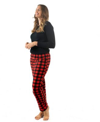 Women's Cotton Top and Fleece Pants Holiday Pajamas