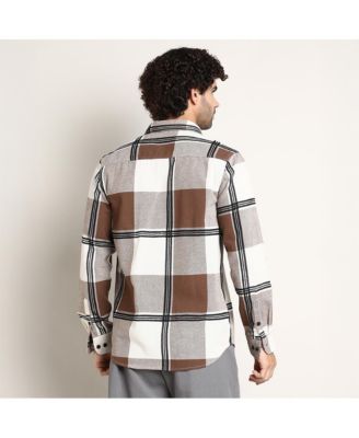 Men's Russet Brown Overlap Buffalo Shirt