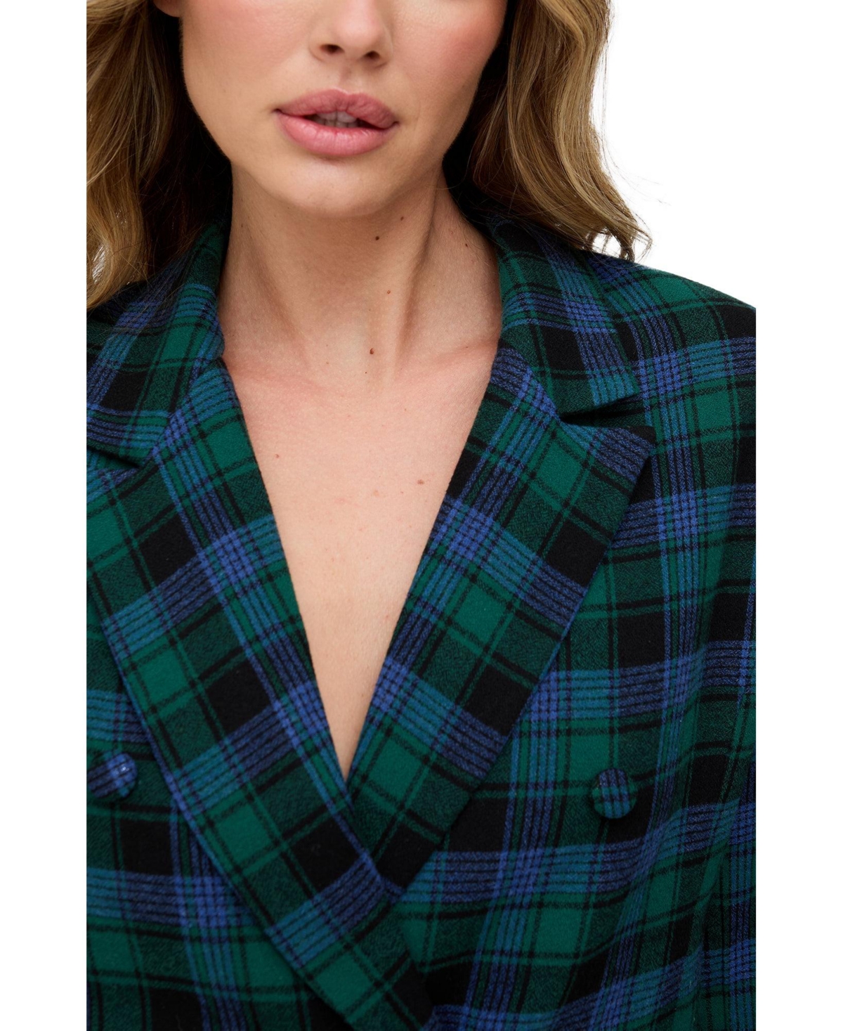 Lily and Lionel London Women's Zena Double Breasted Prince Of Wales Check Print Jacket
