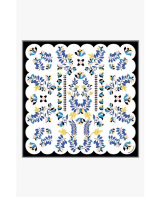 Double Sided Silk Scarf Floral Parade