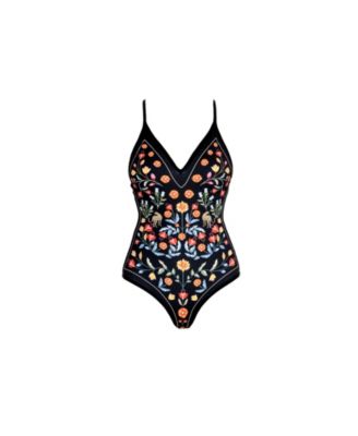 Women's Night Imagination Reversible V-Neck One-Piece Swimsuit
